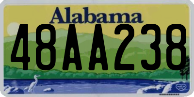 AL license plate 48AA238