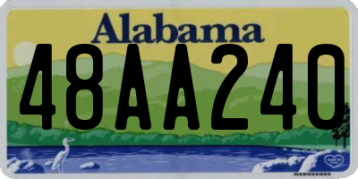AL license plate 48AA240