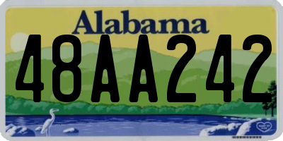 AL license plate 48AA242