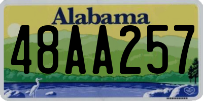AL license plate 48AA257