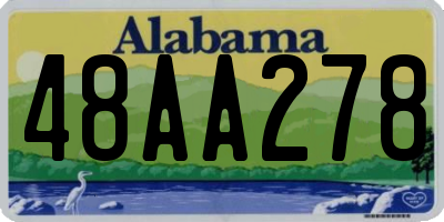 AL license plate 48AA278