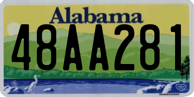 AL license plate 48AA281