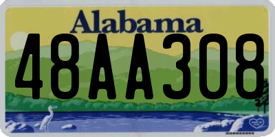 AL license plate 48AA308
