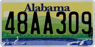 AL license plate 48AA309