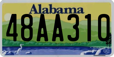 AL license plate 48AA310