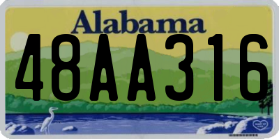 AL license plate 48AA316