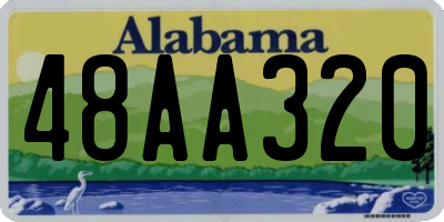 AL license plate 48AA320