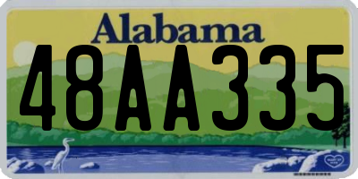 AL license plate 48AA335