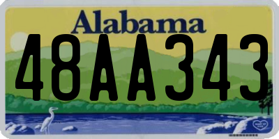 AL license plate 48AA343