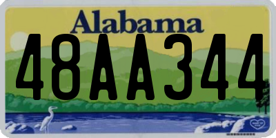 AL license plate 48AA344