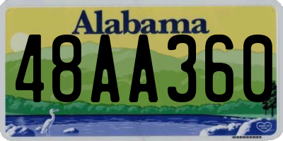 AL license plate 48AA360