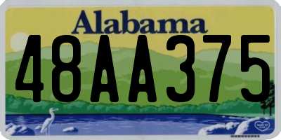 AL license plate 48AA375