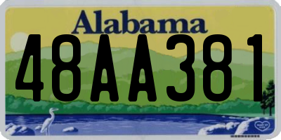AL license plate 48AA381