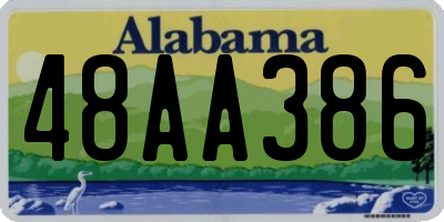 AL license plate 48AA386