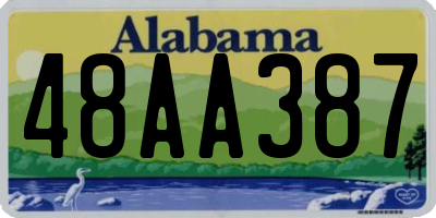 AL license plate 48AA387