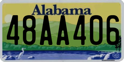 AL license plate 48AA406