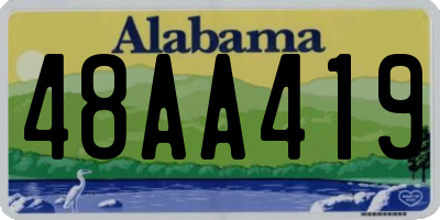 AL license plate 48AA419