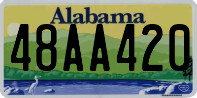 AL license plate 48AA420