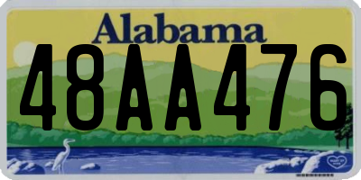 AL license plate 48AA476