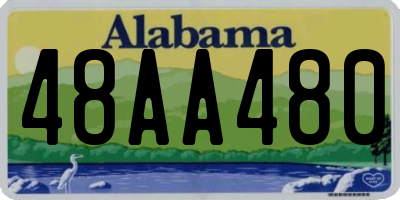 AL license plate 48AA480