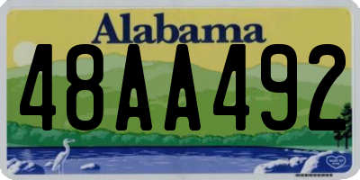 AL license plate 48AA492