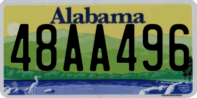 AL license plate 48AA496