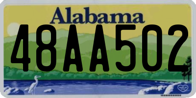 AL license plate 48AA502