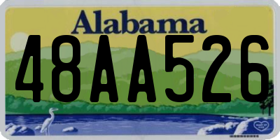 AL license plate 48AA526
