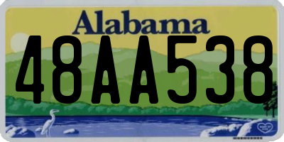 AL license plate 48AA538