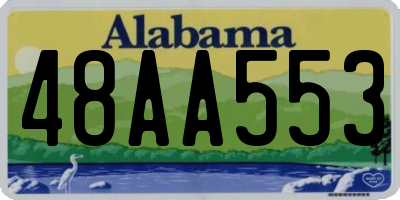 AL license plate 48AA553