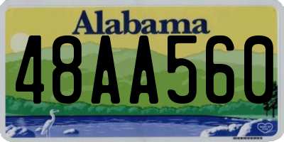 AL license plate 48AA560
