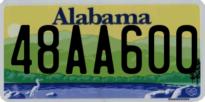 AL license plate 48AA600