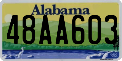 AL license plate 48AA603
