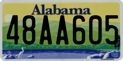 AL license plate 48AA605