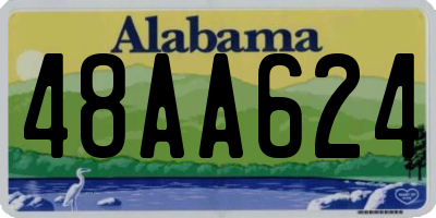 AL license plate 48AA624