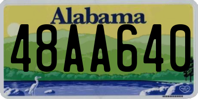 AL license plate 48AA640
