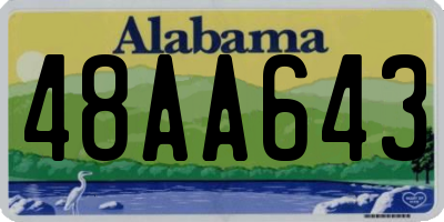 AL license plate 48AA643