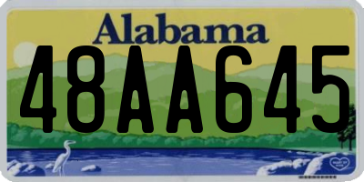 AL license plate 48AA645