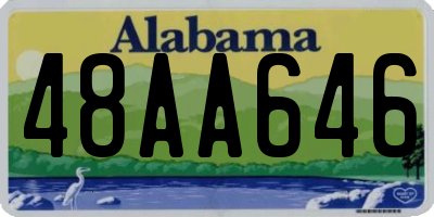 AL license plate 48AA646