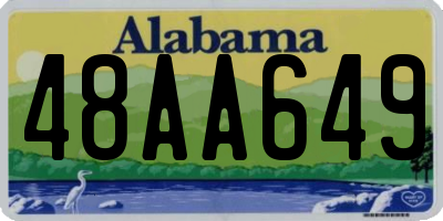 AL license plate 48AA649
