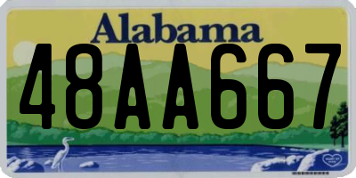 AL license plate 48AA667