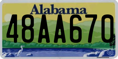 AL license plate 48AA670