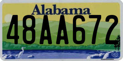 AL license plate 48AA672