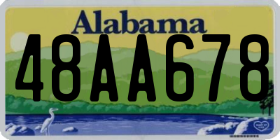 AL license plate 48AA678