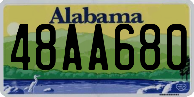 AL license plate 48AA680