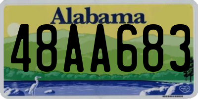 AL license plate 48AA683