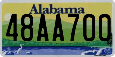 AL license plate 48AA700