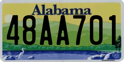 AL license plate 48AA701