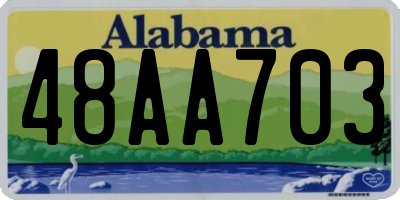 AL license plate 48AA703