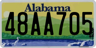 AL license plate 48AA705